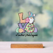 Love Easter Teacher's Aide Gnomes Teacher Easter 2 アクリルサイン (ニュートラル)