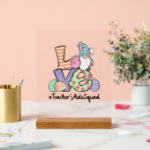 Love Easter Teacher's Aide Gnomes Teacher Easter 2 アクリルサイン (ウェディング)