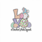 Love Easter Teacher's Aide Gnomes Teacher Easter 2 シール (正面)