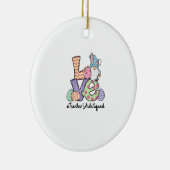 Love Easter Teacher's Aide Gnomes Teacher Easter 2 セラミックオーナメント (右)