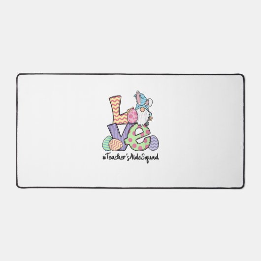 Love Easter Teacher's Aide Gnomes Teacher Easter 2 デスクマット (正面)