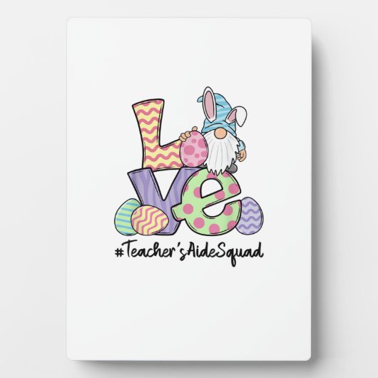 Love Easter Teacher's Aide Gnomes Teacher Easter 2 フォトプラーク (正面)