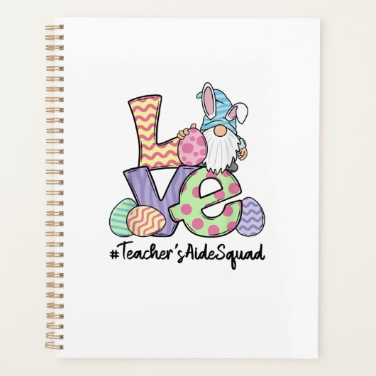 Love Easter Teacher's Aide Gnomes Teacher Easter 2 プランナー手帳 (正面)