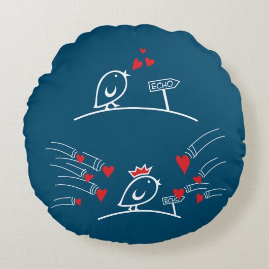 LOVE ECHO - Birds Tweetlercools 2漫画 ラウンドクッション (正面)