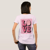 LOVE Egg Pink Women's Tシャツ (裏面フル)