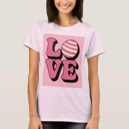 LOVE Egg Pink Women's Tシャツ