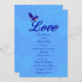 Love Elegant Bluebird Wedding  招待状 (正面/裏面)