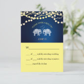 LOVE/ELEPHANT NIGHT LIGHTS結婚式RSVP 出欠カード (スタンド正面)