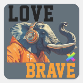 LOVE × ELEPHANTS - Custom スクエアシール