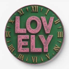 Love Ely Romantic Vintage Love Decor ペーパープレート