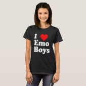Love Emo Boys Heart Trendy Egirl Eboy GF Aesthetic Tシャツ (正面フル)