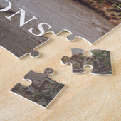 Love Engaged Newlyweds Couple Photo ジグソーパズル (側面)