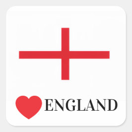 Love England抗議ステッカー スクエアシール