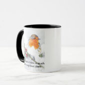 Love English Robin Birds so much Iおもしろい引用文 マグカップ (正面左)