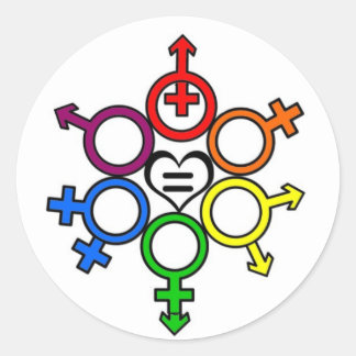 Love Equal Unityステッカー ラウンドシール