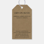 Love Etsyホームクラフタークラフトショップで手作り ギフトタグ (裏面)