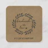 Love Etsyホームクラフタークラフトショーで手作り スクエア名刺 (正面)
