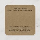 Love Etsyホームクラフタークラフトショーで手作り スクエア名刺 (裏面)