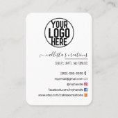 Love Etsyホームクラフター金ゴールドロゴ付き手作り 名刺 (裏面)