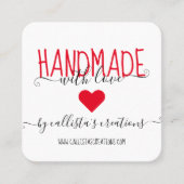 Love Etsy Home Crafter Art Fairで手作り スクエア名刺 (正面)