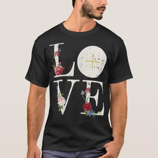 Love Eucharist First Holy Communion Christian Cath Tシャツ (正面)