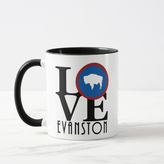 LOVE Evanston WY 11oz マグカップ (左)