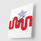 LOVE EXPERIMENTAL USA FLAG STARS BY MASANSER スクエア壁時計 (傾斜)