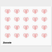 LOVE Fabric Font Red Letter Heart Treble Bass Clef ハートシール (シート)