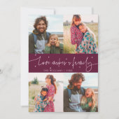 Love Family Cranberry Valentines Day Photo シーズンカード (正面)