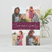 Love Family Cranberry Valentines Day Photo シーズンカード (スタンド正面)