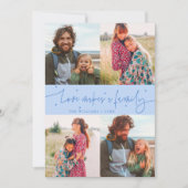 Love Family Icy Blue Valentines Day Photo シーズンカード (正面)