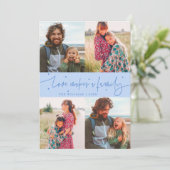 Love Family Icy Blue Valentines Day Photo シーズンカード (スタンド正面)
