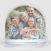 Love & Family Simple Modern Photo Template Custom (裏面)