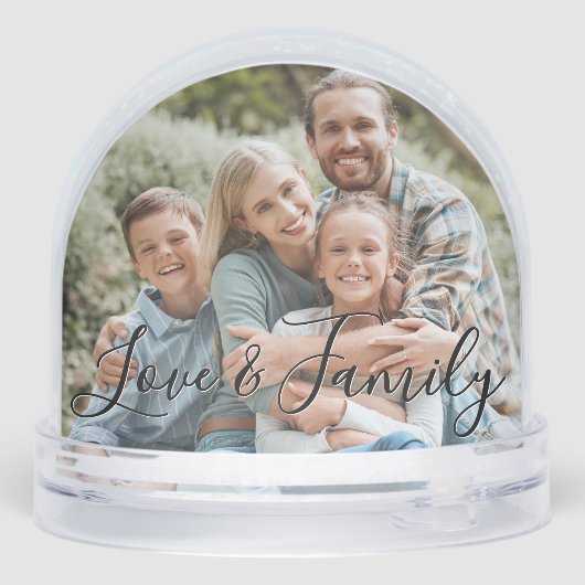 Love & Family Simple Modern Photo Template Custom (裏面)