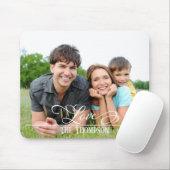 Love family Stylish Elegant Photo Personalized マウスパッド (マウス)