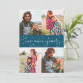 Love Family Teal Valentines Day Photo シーズンカード (スタンド正面)