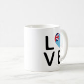 Love - Fiji Flag コーヒーマグカップ (正面右)
