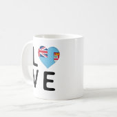 Love - Fiji Flag コーヒーマグカップ (正面左)