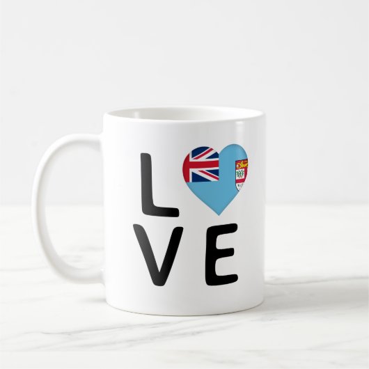 Love - Fiji Flag コーヒーマグカップ (左)