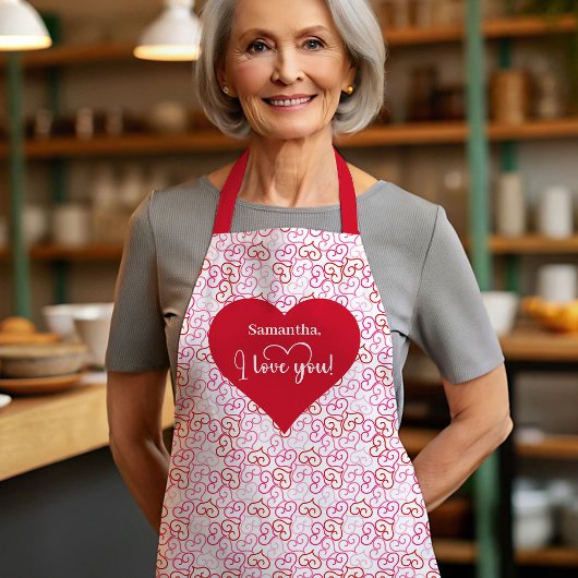 Love Filled Kitchen Personalized Valentine Apron エプロン