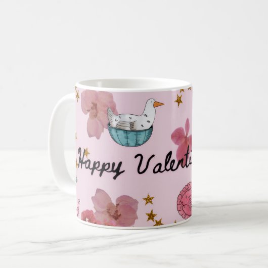 Love-Filled Valentine Coffee Mug コーヒーマグカップ (正面左)