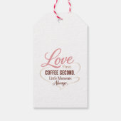 Love First Coffee Second Mom Life Typography Desig ギフトタグ (裏面)