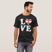 Love Flag of Lebanon Costume Lebanese  Mom Dad Tシャツ (正面フル)
