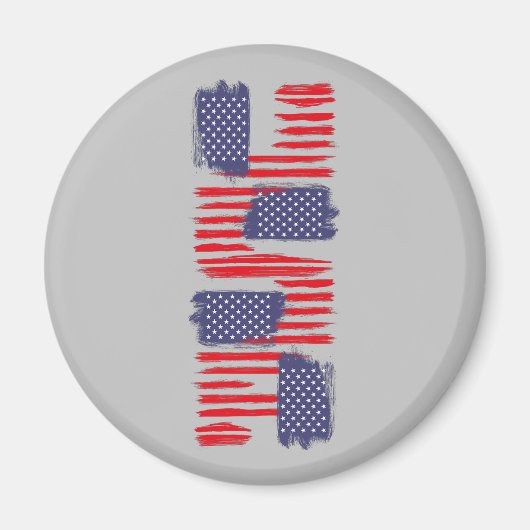 LOVE FLAG USA/EEUU TEXT BRUSH STROKE BY MASANSER P マグネット (正面)