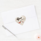 LOVE FLIGHT Thank 結婚's Sticker ハートシール (封筒)