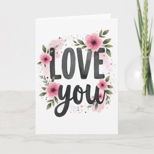 Love Floral Art Card カード (正面)