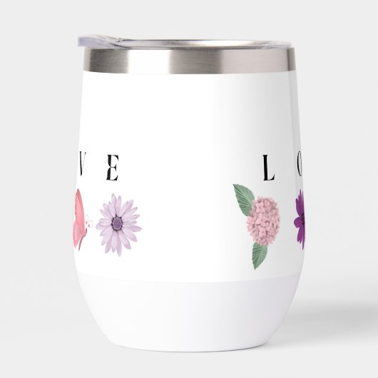 LOVE Floral Butterfly Design Romantic Gift for Her (右面)