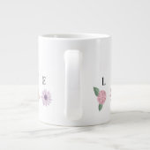LOVE Floral Butterfly Mug – Romantic Gift for Her ジャンボコーヒーマグカップ (裏面)