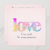 LOVE Floral Design for Wedding Vow Renewal 招待状 (正面/裏面)