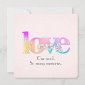 LOVE Floral Design for Wedding Vow Renewal 招待状 (正面)